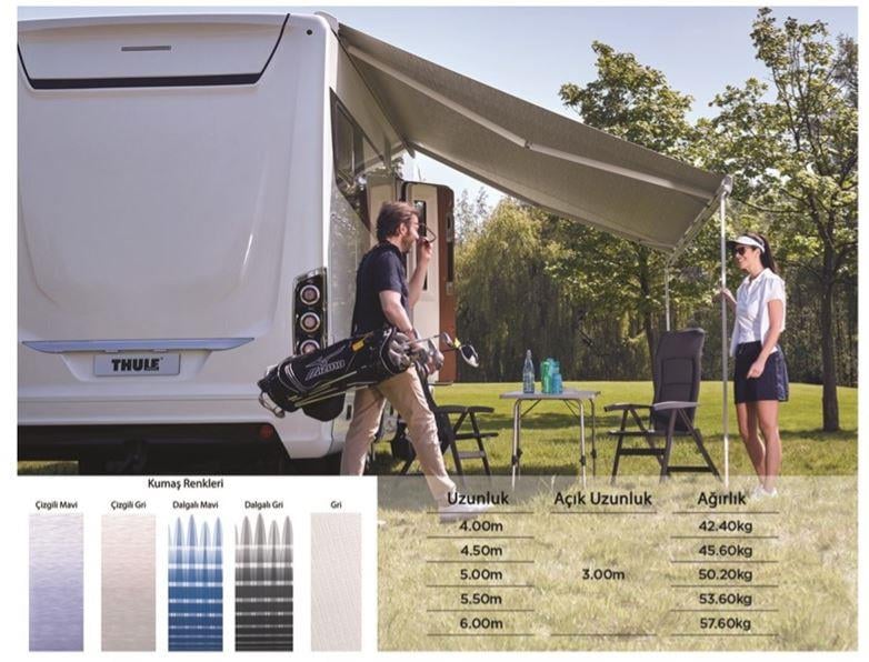 Thule Omnistor 5200 Kasetli Tente (5.02x2.50) Antrasit Kasa