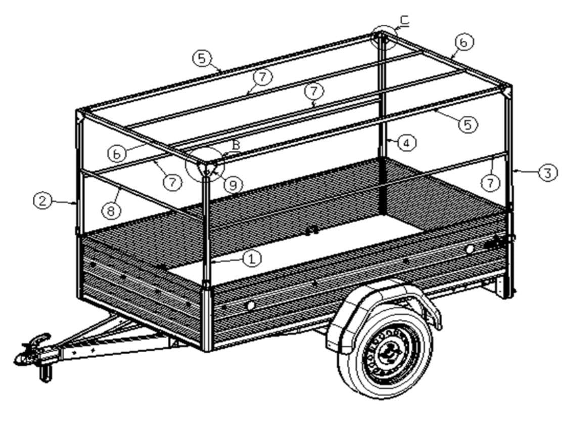 TowGo Damperli Yük Römorku 750 Kg Brandalı