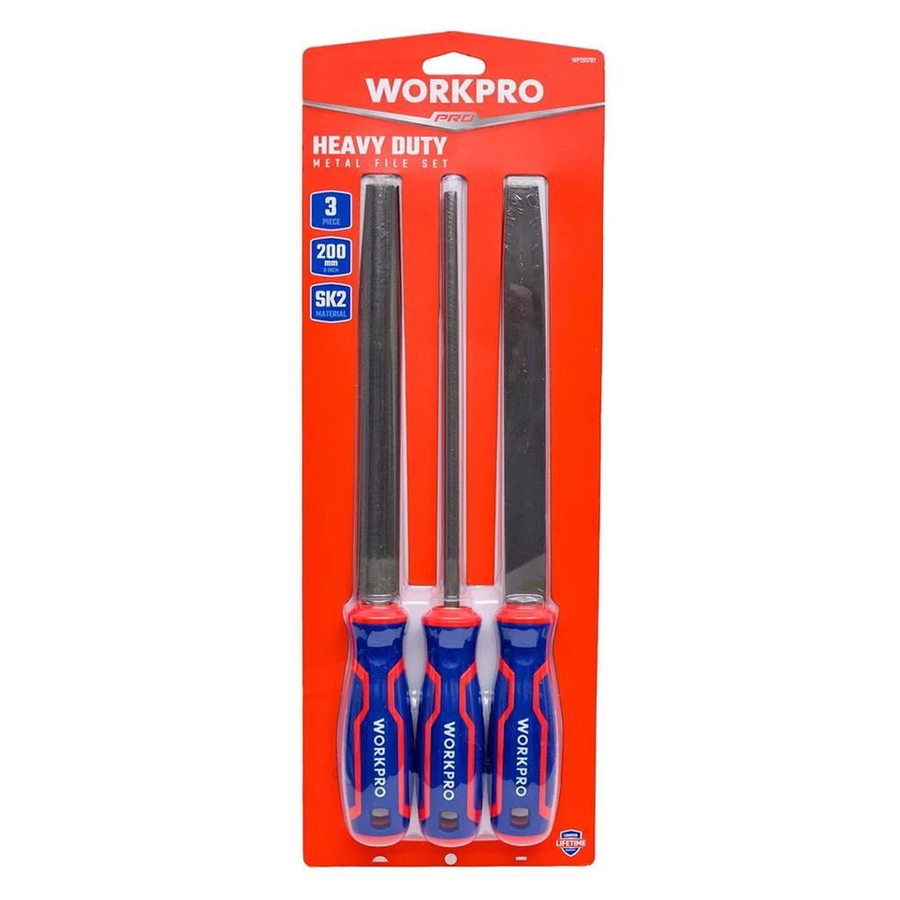 WORKPRO WP201702 3 Parça 200mm Ağır Hizmet Tipi Metal Eğe Seti