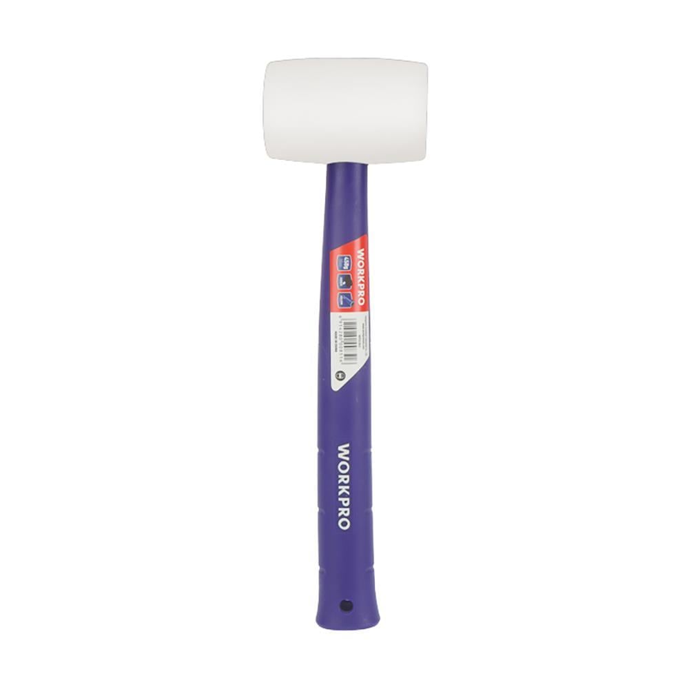 WORKPRO WP241040 57mm 450Gr PVC PP Saplı Beyaz Kauçuk Tokmak
