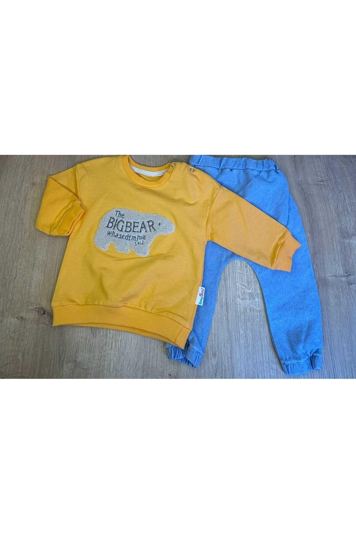 2'Li Bebek Çocuk Kot Pantalonlu 2 İplik Takım
