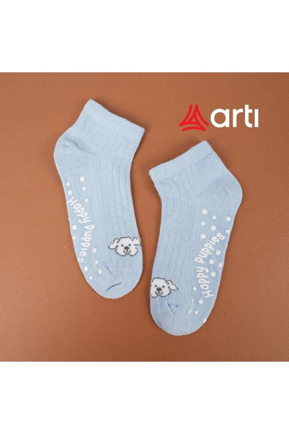 3 Adet Erkek Çocuk Köpüş Desenli Patik Çorap
