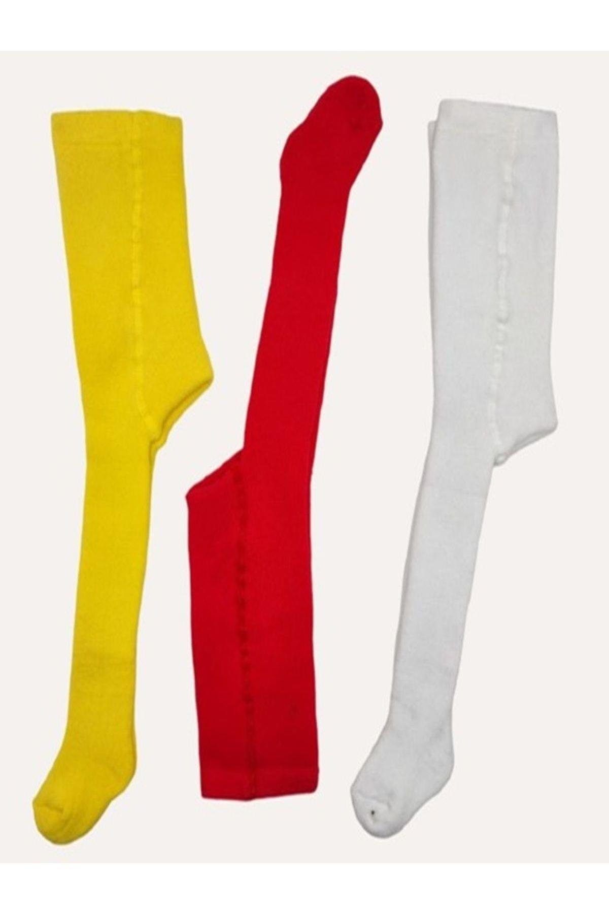 3 Adet Pamuklu Unısex Çocuk Ve Bebek Külotlu Çorap