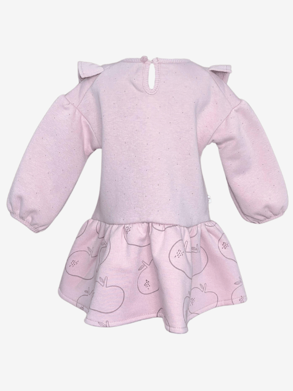 6-9 Aylık 62-74 Cm Kışlık %100 Pamuk Dışı Penye İçi Polar Bebek Çocuk Elbise