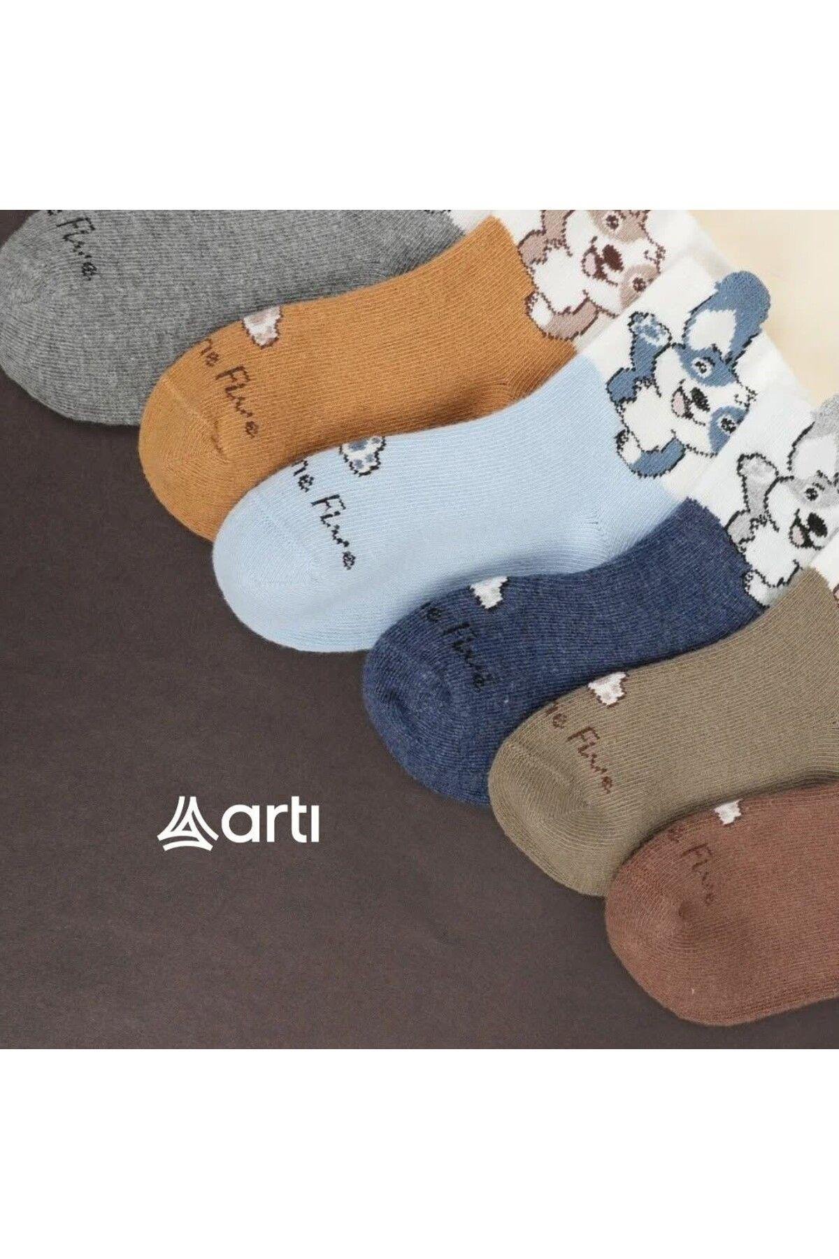 6 Adet Erkek Çocuk Tavşan Desenli Soket Çorap