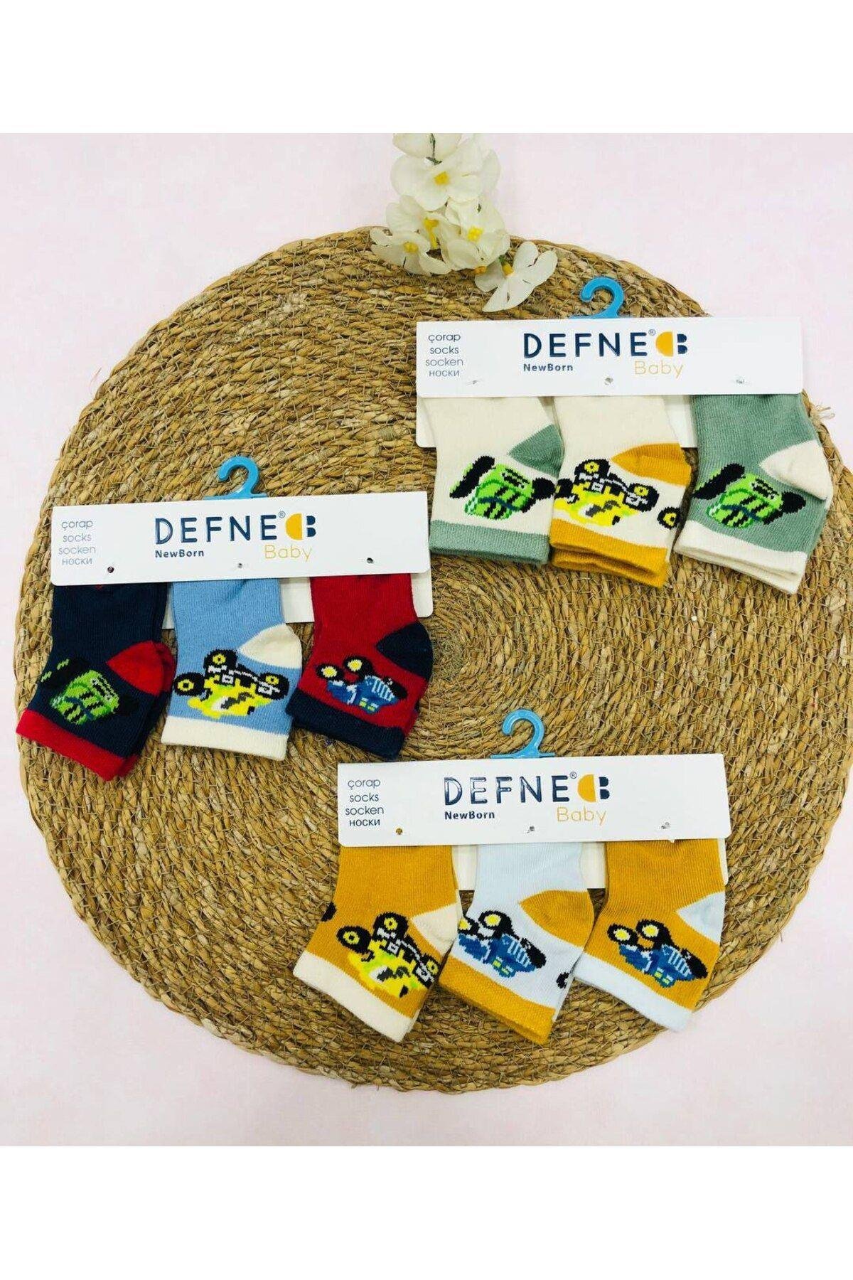 6 Çift Pamuklu New Born Yenidoğan Erkek Bebek Çorap