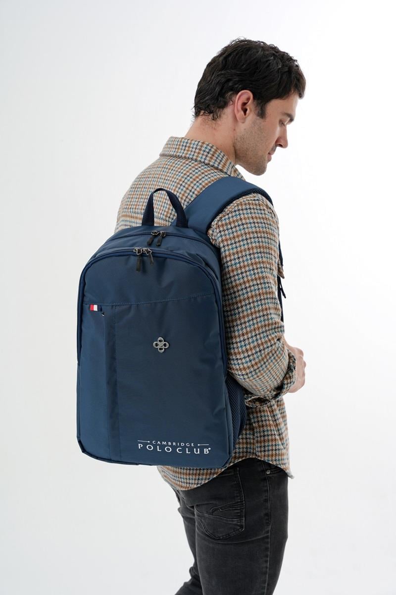 Cambridge Polo Club Hafif Su Geçirmez Günlük Sırt Çantası - Okul Çantası Lacivert