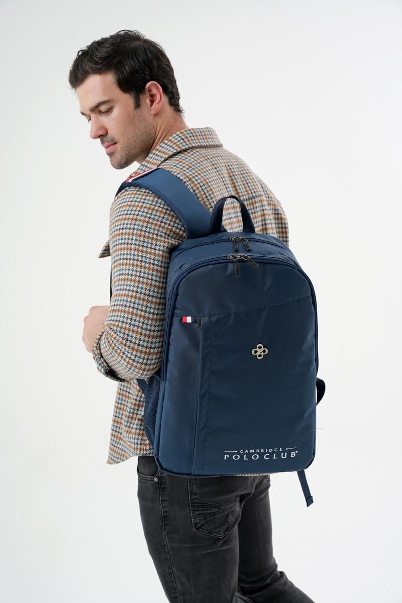 Cambridge Polo Club Hafif Su Geçirmez Günlük Sırt Çantası - Okul Çantası Lacivert