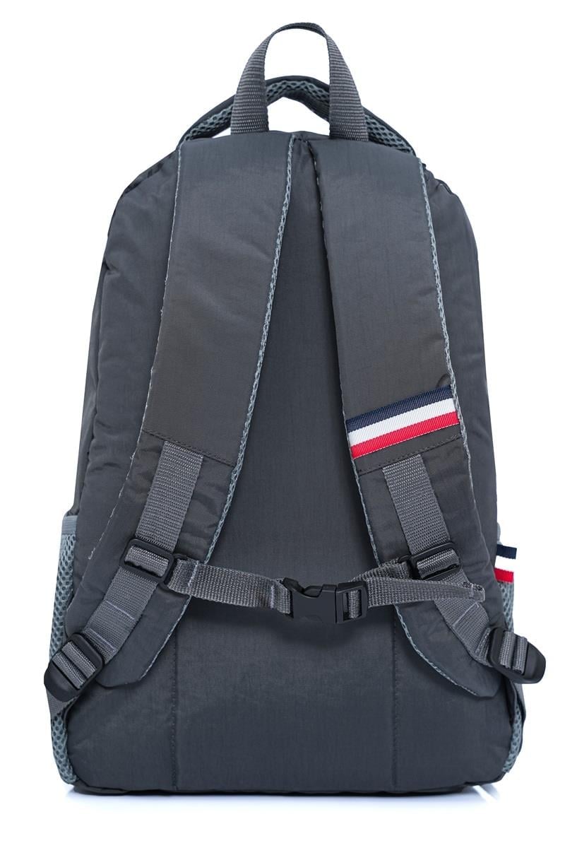 Cambridge Polo Club Minimalist Tasarım Unisex Çok Gözlü Günlük Sırt Çantası - Okul Çantası Gri