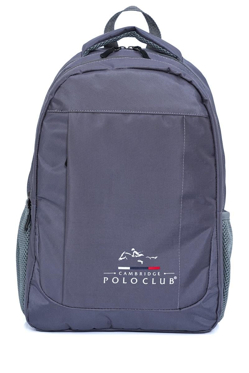 Cambridge Polo Club Unisex Çok Gözlü Günlük Sırt Çantası - Okul Çantası Gri