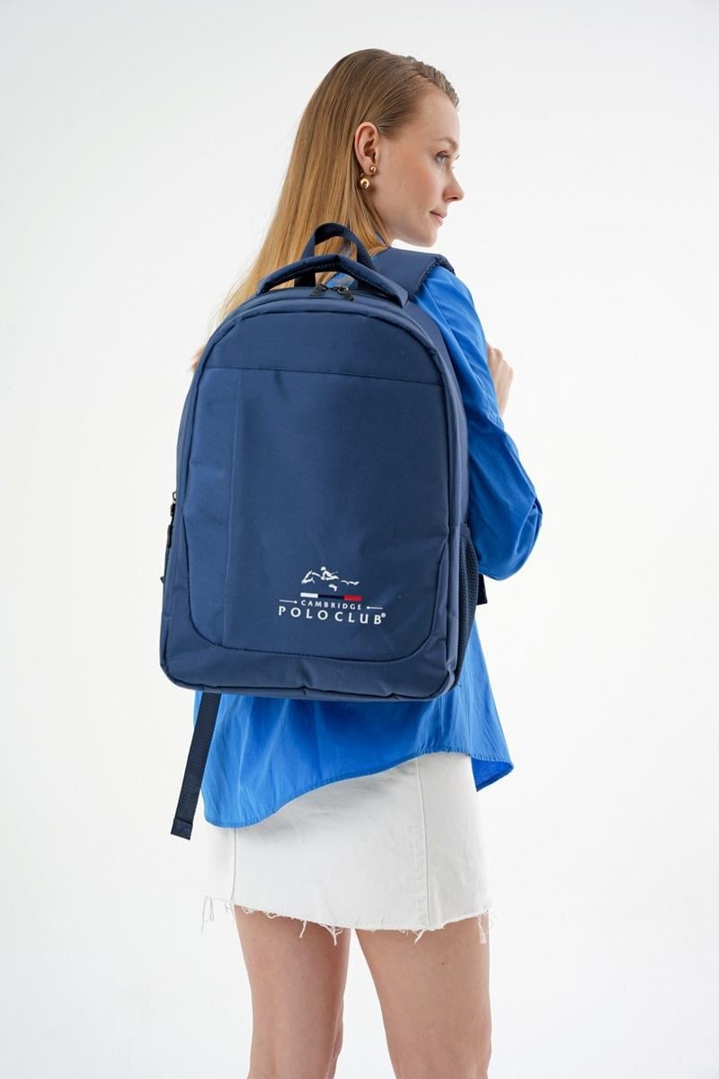 Cambridge Polo Club Unisex Çok Gözlü Günlük Sırt Çantası - Okul Çantası Lacivert