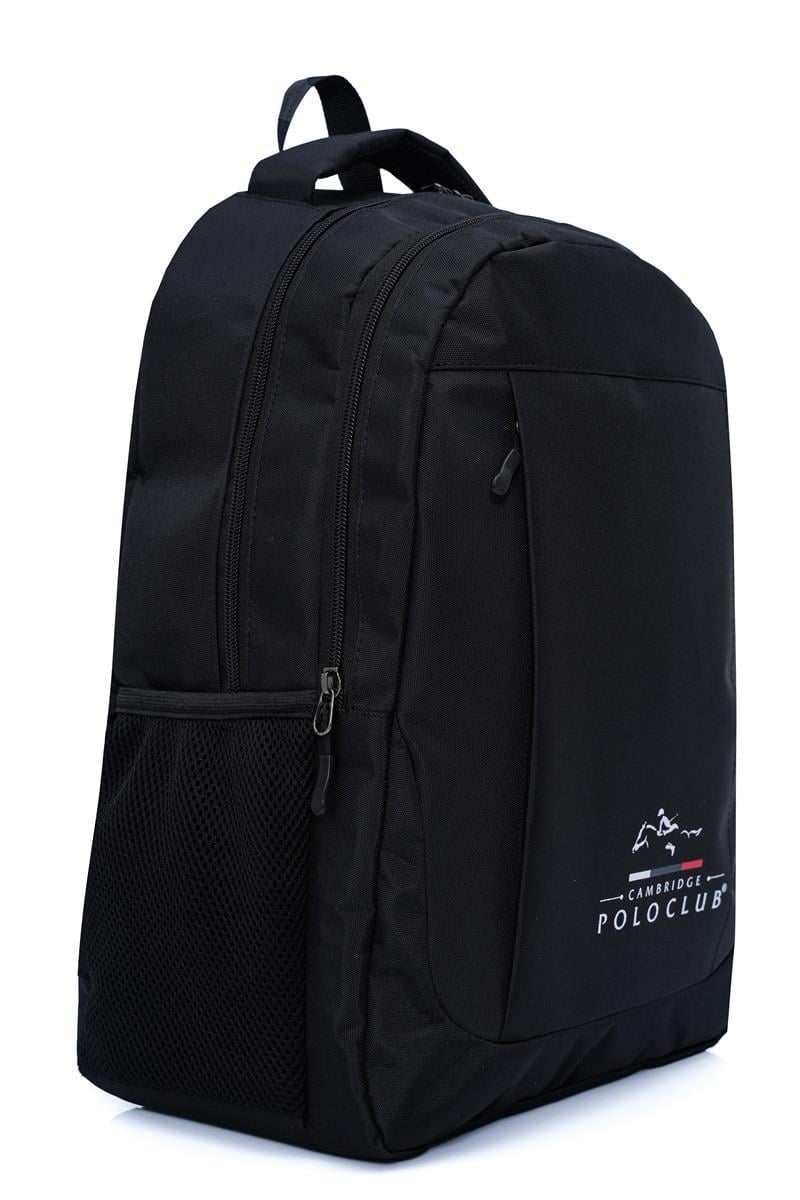 Cambridge Polo Club Unisex Çok Gözlü  Sırt Çantası - Okul Çantası Siyah