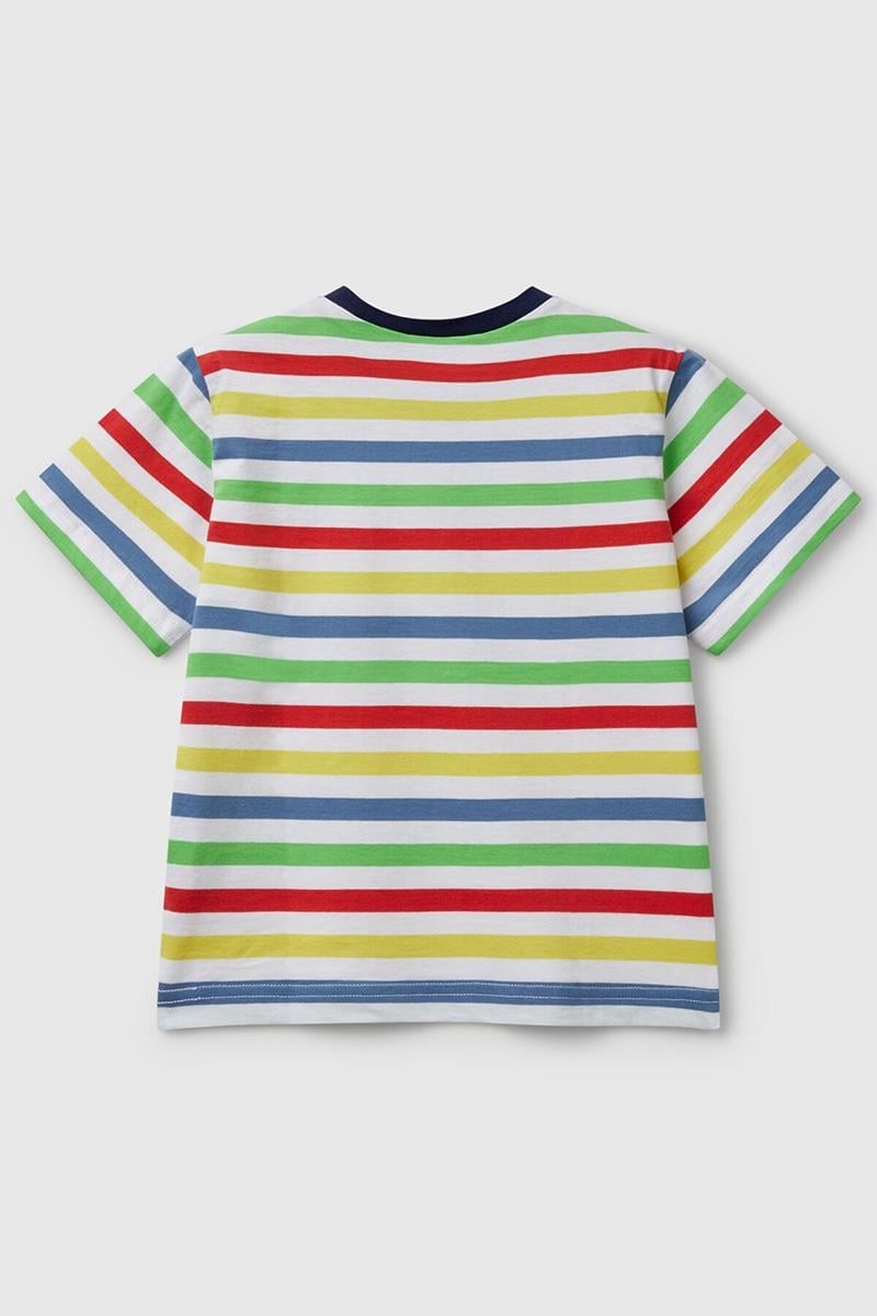 Erkek Çocuk BNT-BB ÇİZGİLİ TSHIRT BEYAZ