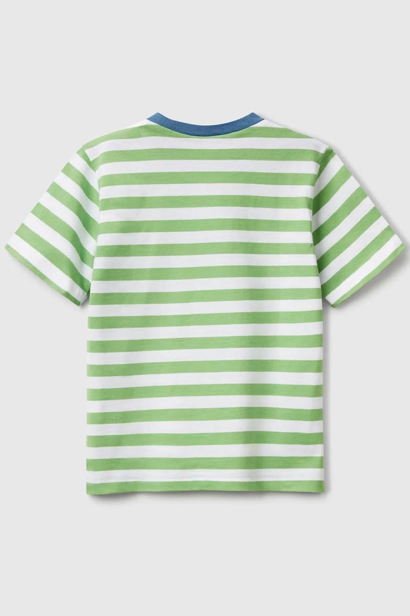 Erkek Çocuk BNT-BB ÇİZGİLİ TSHIRT YEŞİL