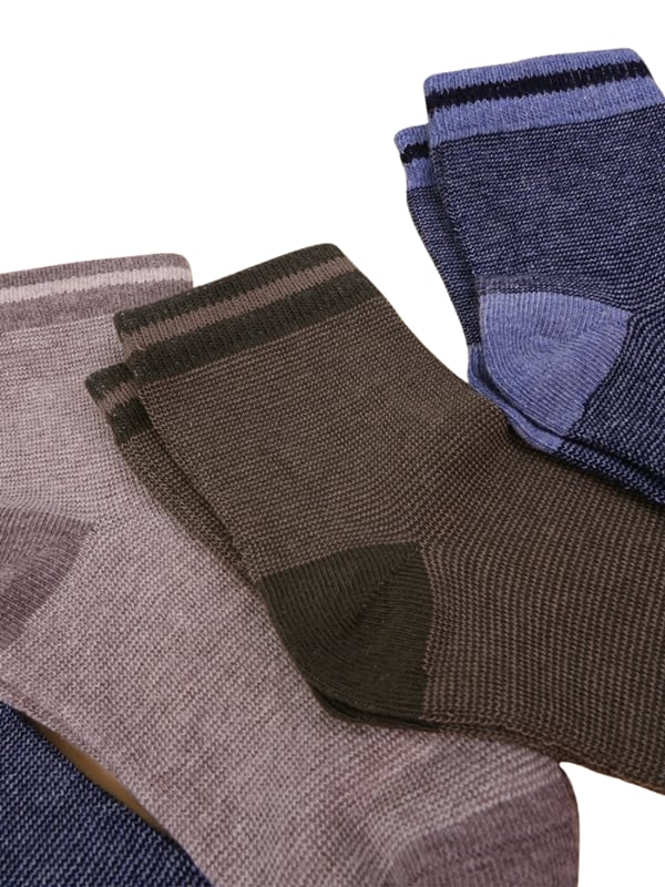 Erkek Çocuk Çorap Soket 4 Çift Siyah-Lacivert-Kahve-Yeşil