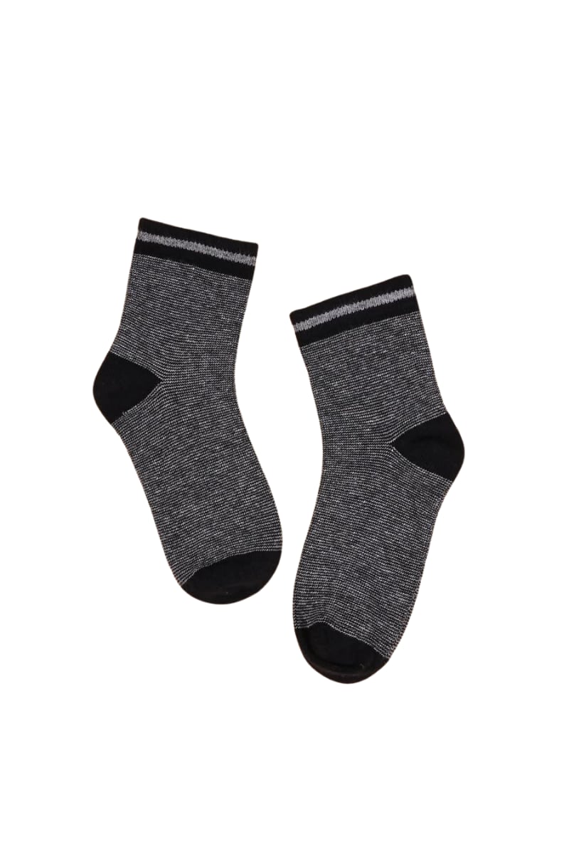 Erkek Çocuk Çorap Soket 4 Çift Siyah-Lacivert-Kahve-Yeşil