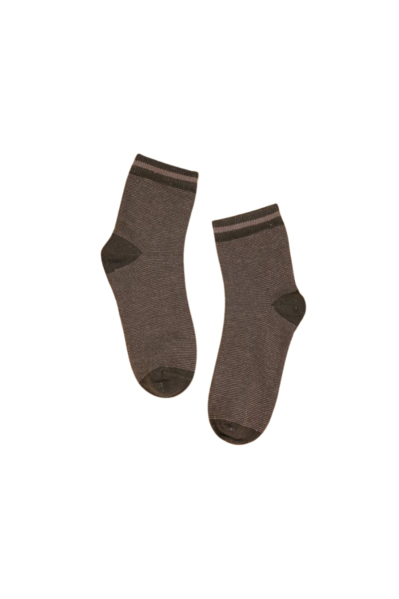 Erkek Çocuk Çorap Soket 4 Çift Siyah-Lacivert-Kahve-Yeşil