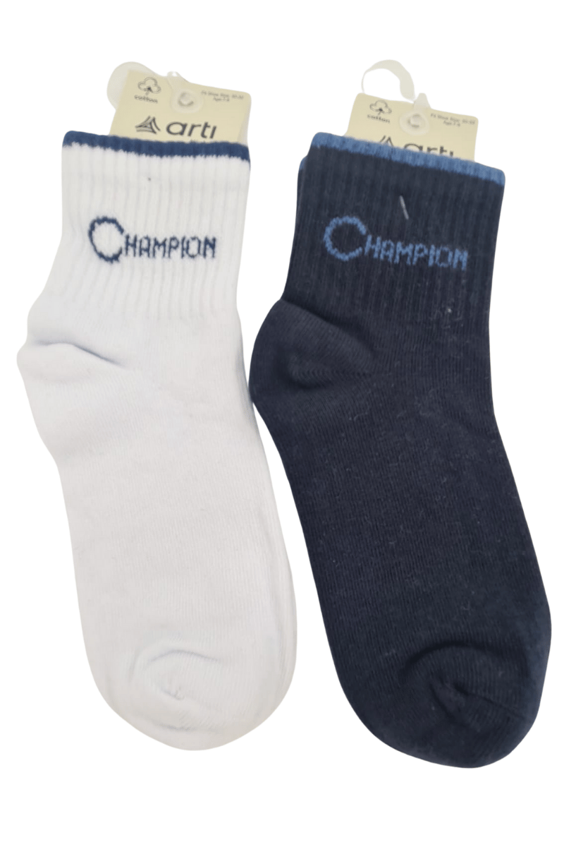 Erkek Çocuk Çorap Soket 6 Çift Siyah-Lacivert-Gri-Beyaz-Kahve-Mavi