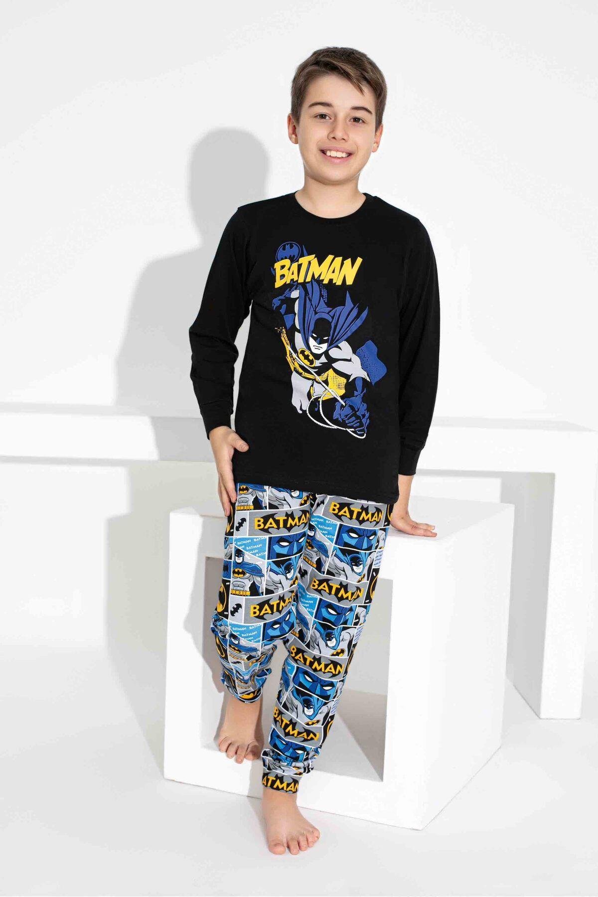 Erkek Çocuk Desenli Uzun Kollu Pijama Takımı