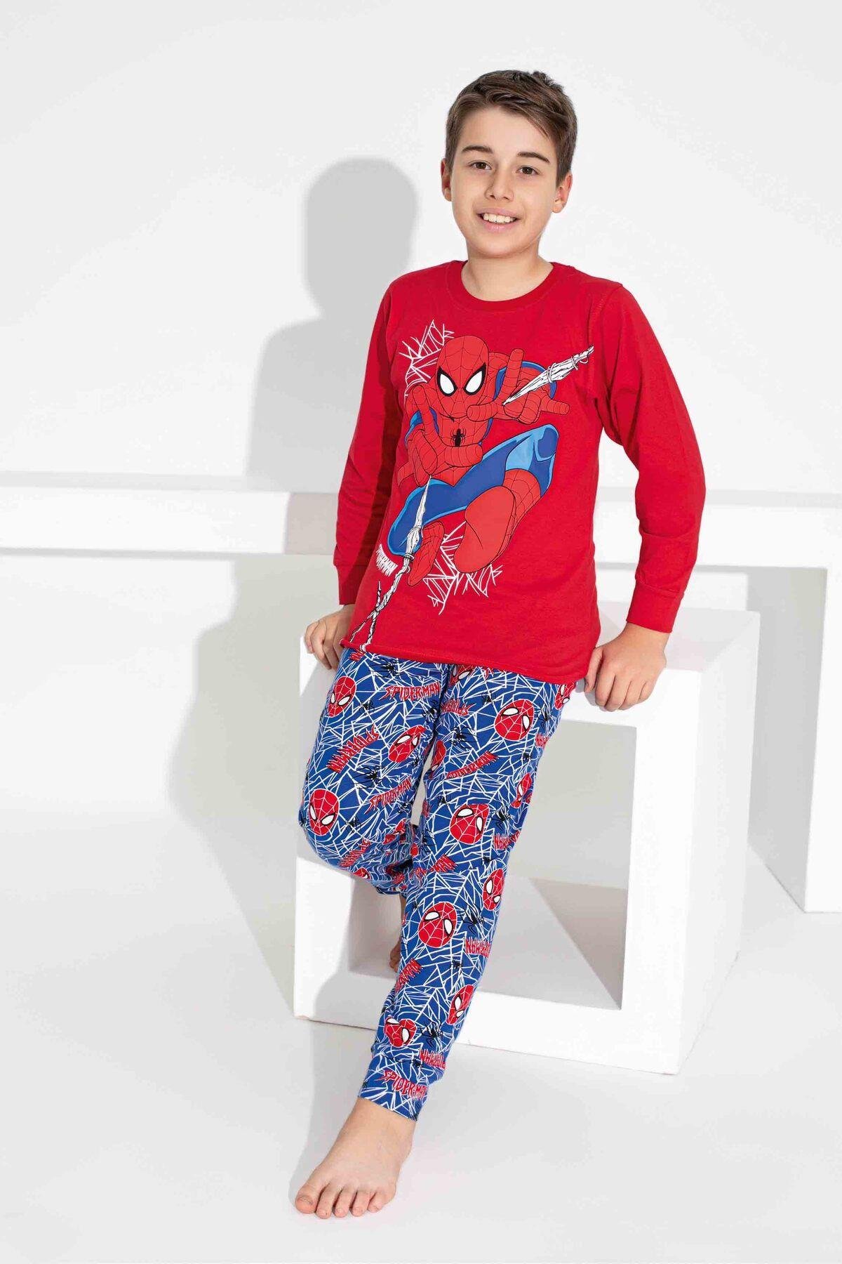Erkek Çocuk Desenli Uzun Kollu Pijama Takımı