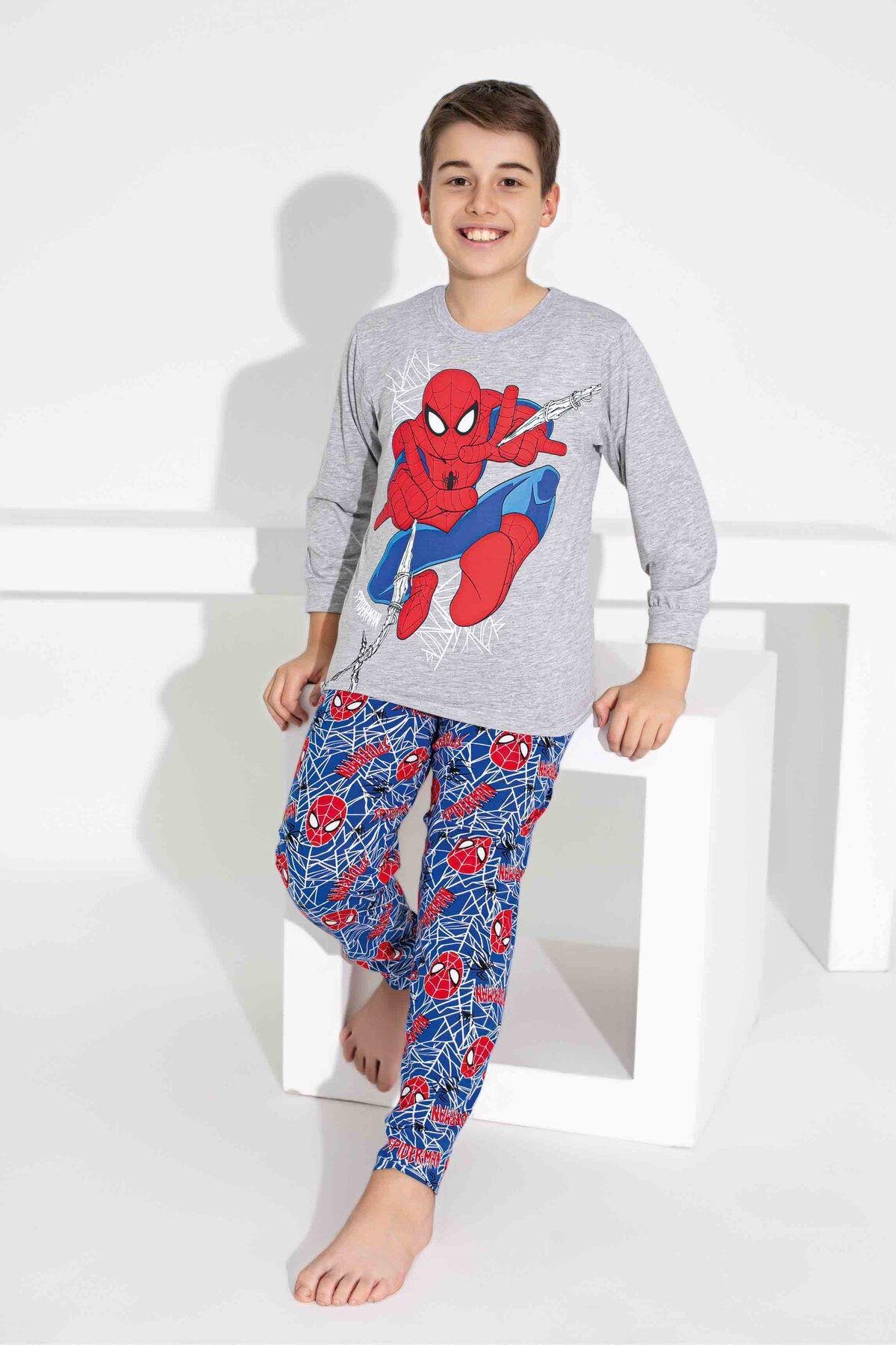 Erkek Çocuk Desenli Uzun Kollu Pijama Takımı