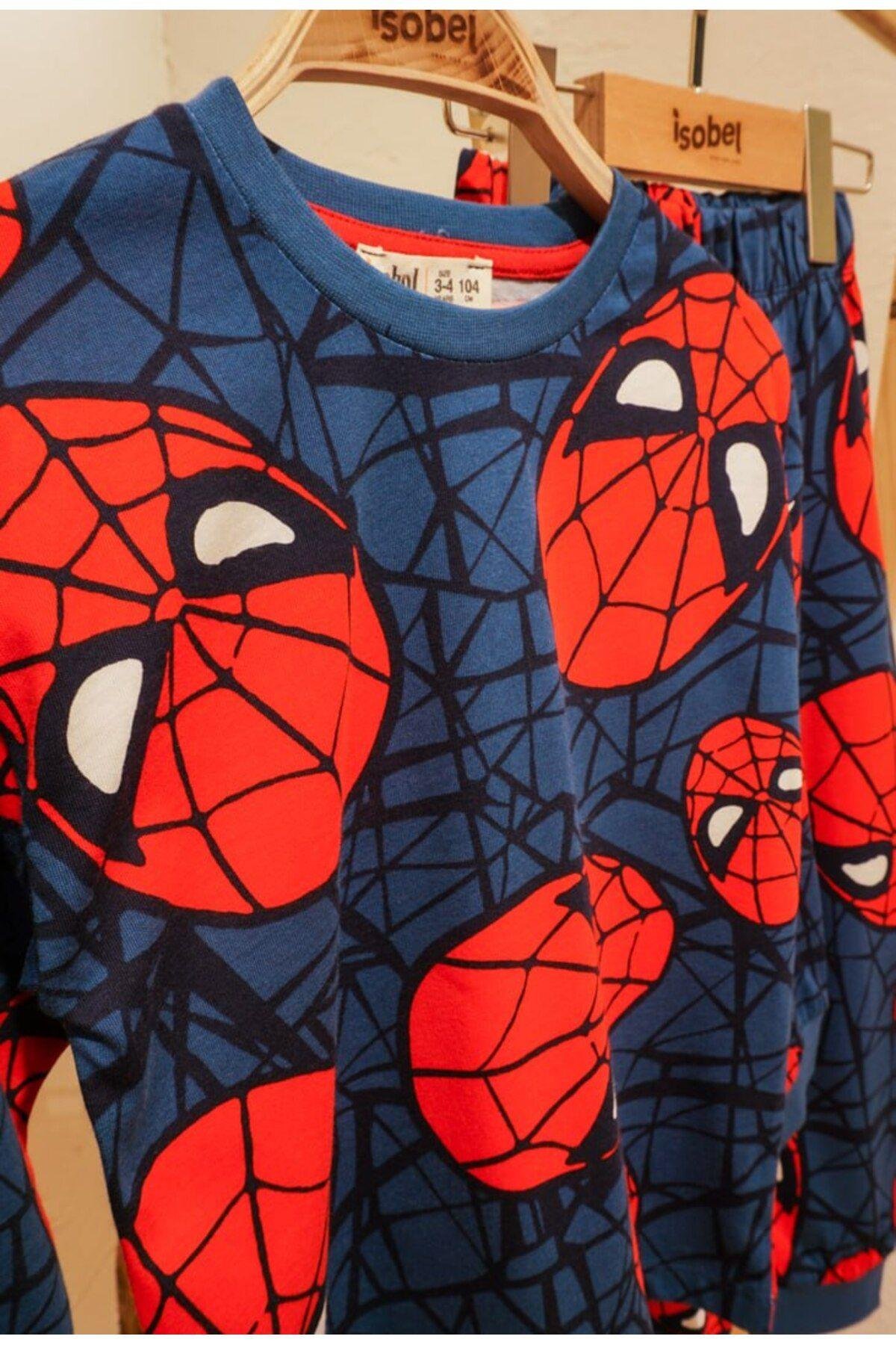 Erkek Çocuk Örümcek Adam Desenli Uzun Kollu Pijama Takımı