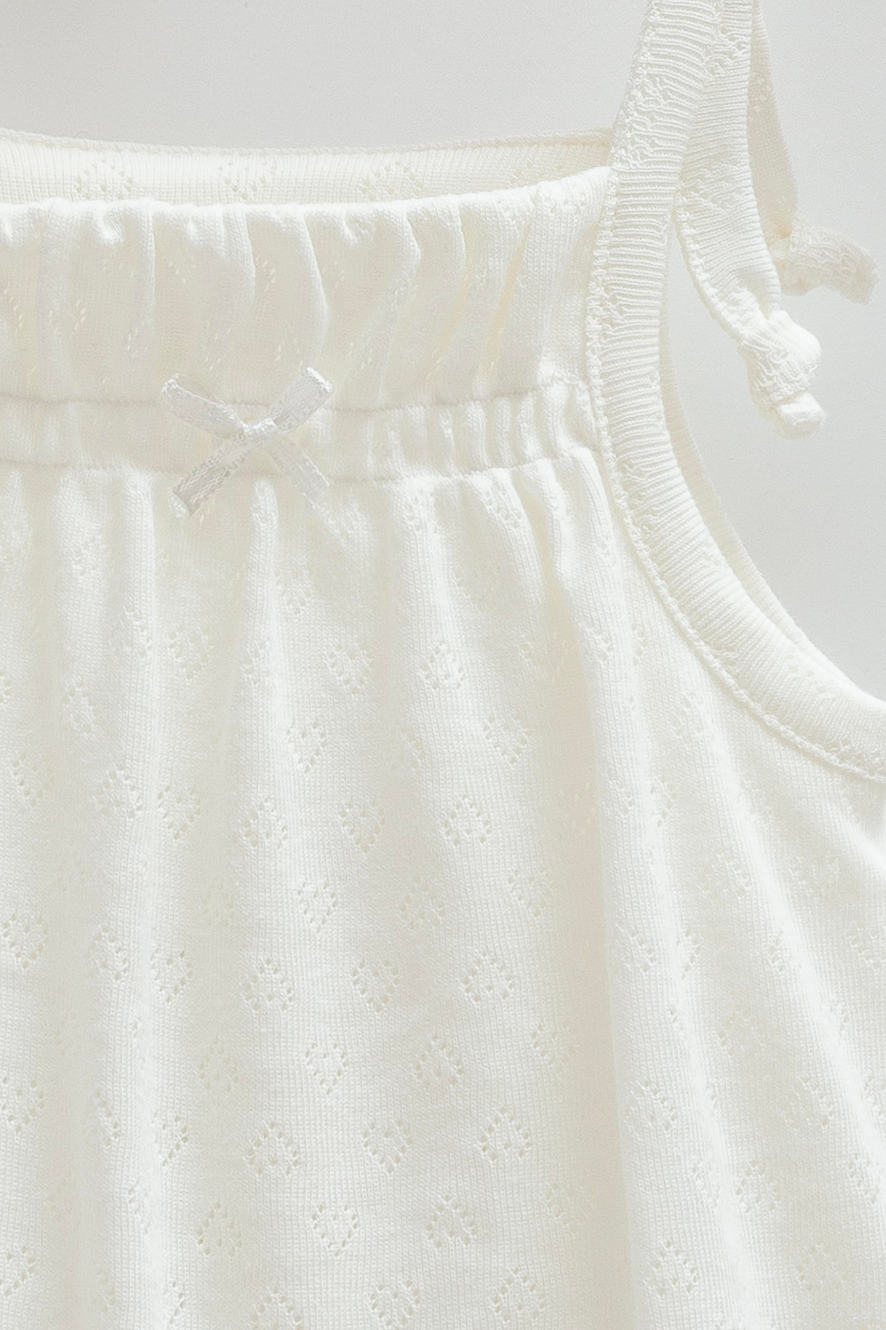 Kız Bebek 2'li Jile Ekru Askılı Şortlu