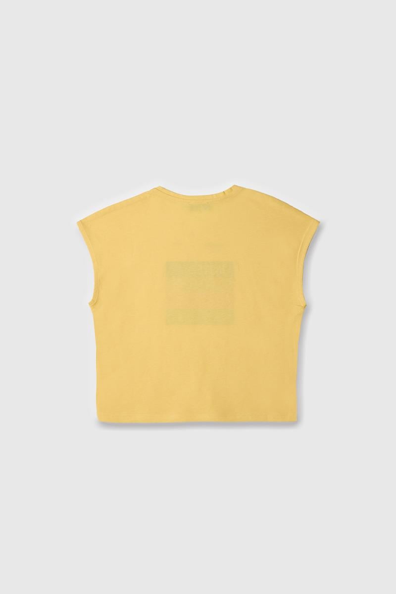 Kız Çocuk BNT-G21766 Benetton Tshirt SARI