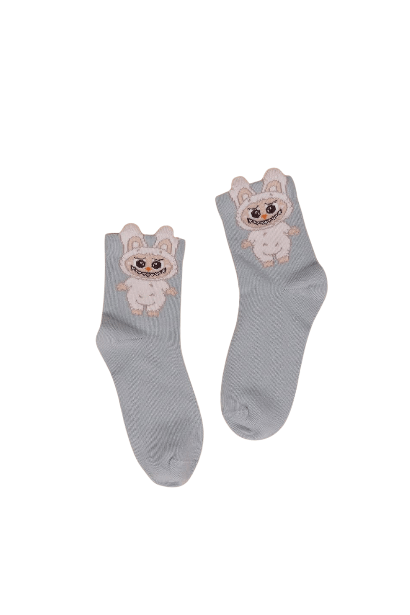 Kız Çocuk Çorap Soket 6 Çift Beyaz-Gri-Pembe-Kahve-Krem-Gülkurusu