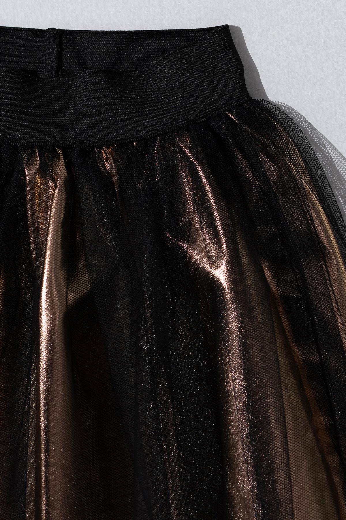 Kız Çocuk Siyah Kalp Desenli  Tütü Etekli Takım