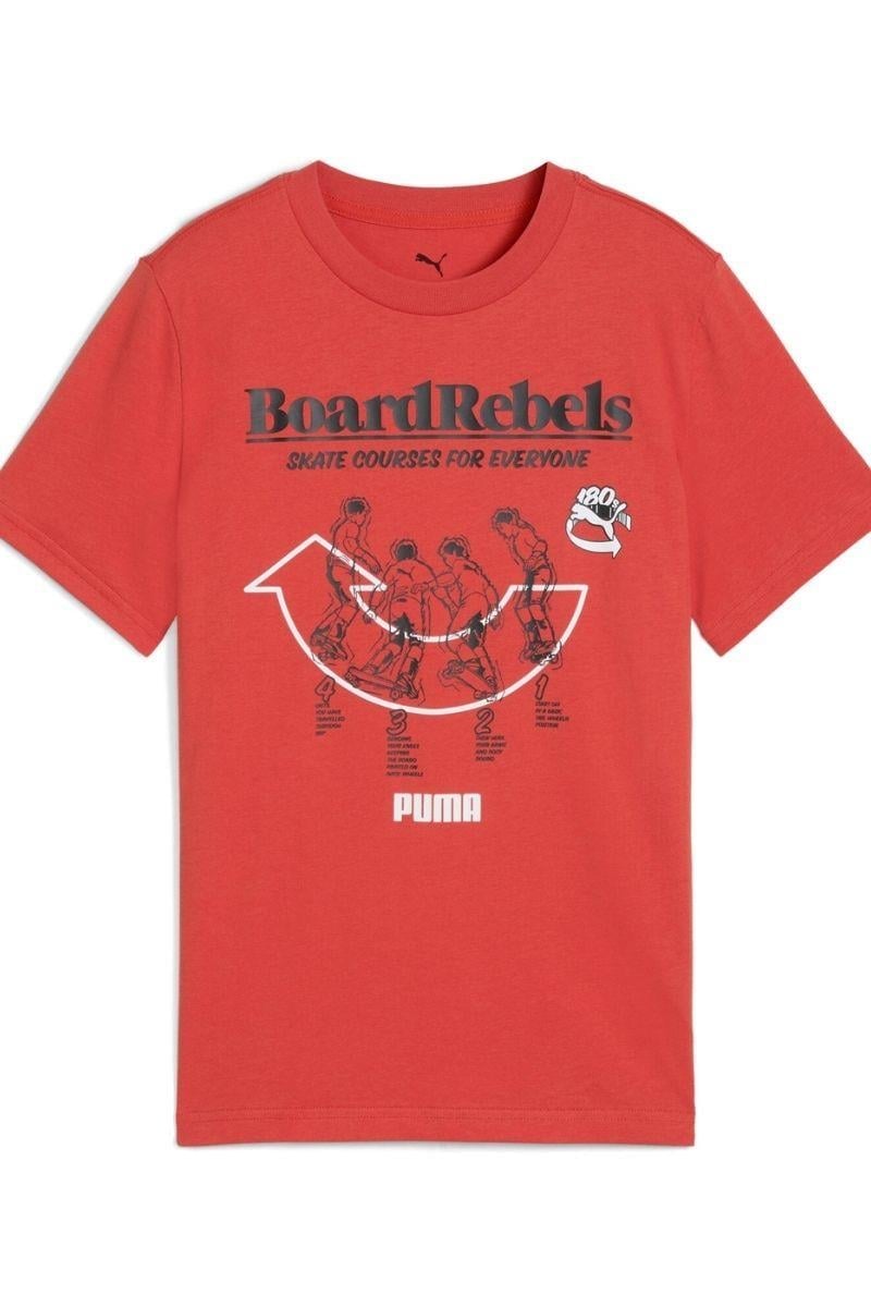 Puma MID90S Graphic Tee I-Red Fire Tişört-Kırmızı