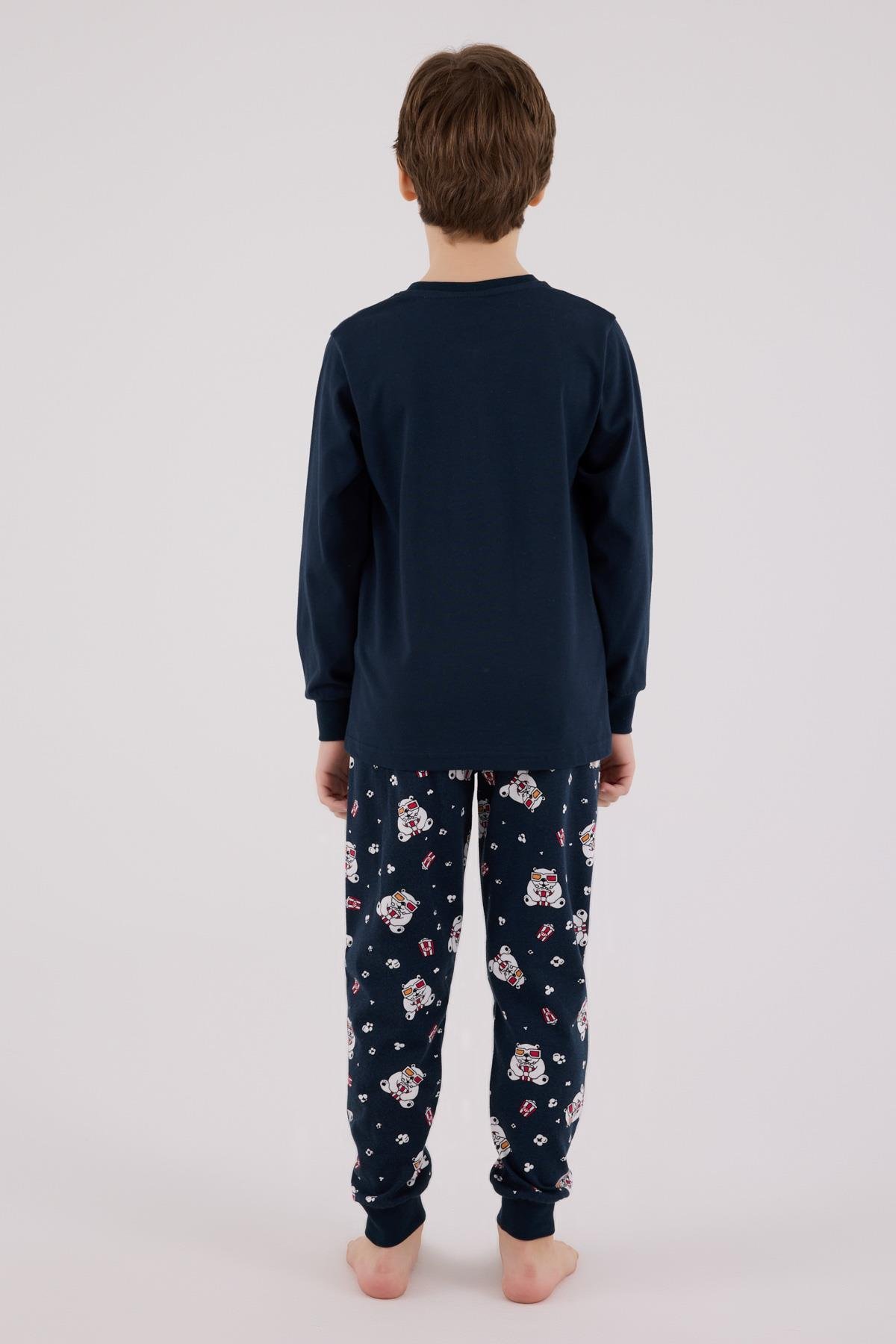 RolyPoly Erkek Çocuk Uzun Kol Pijama Takım Lacivert