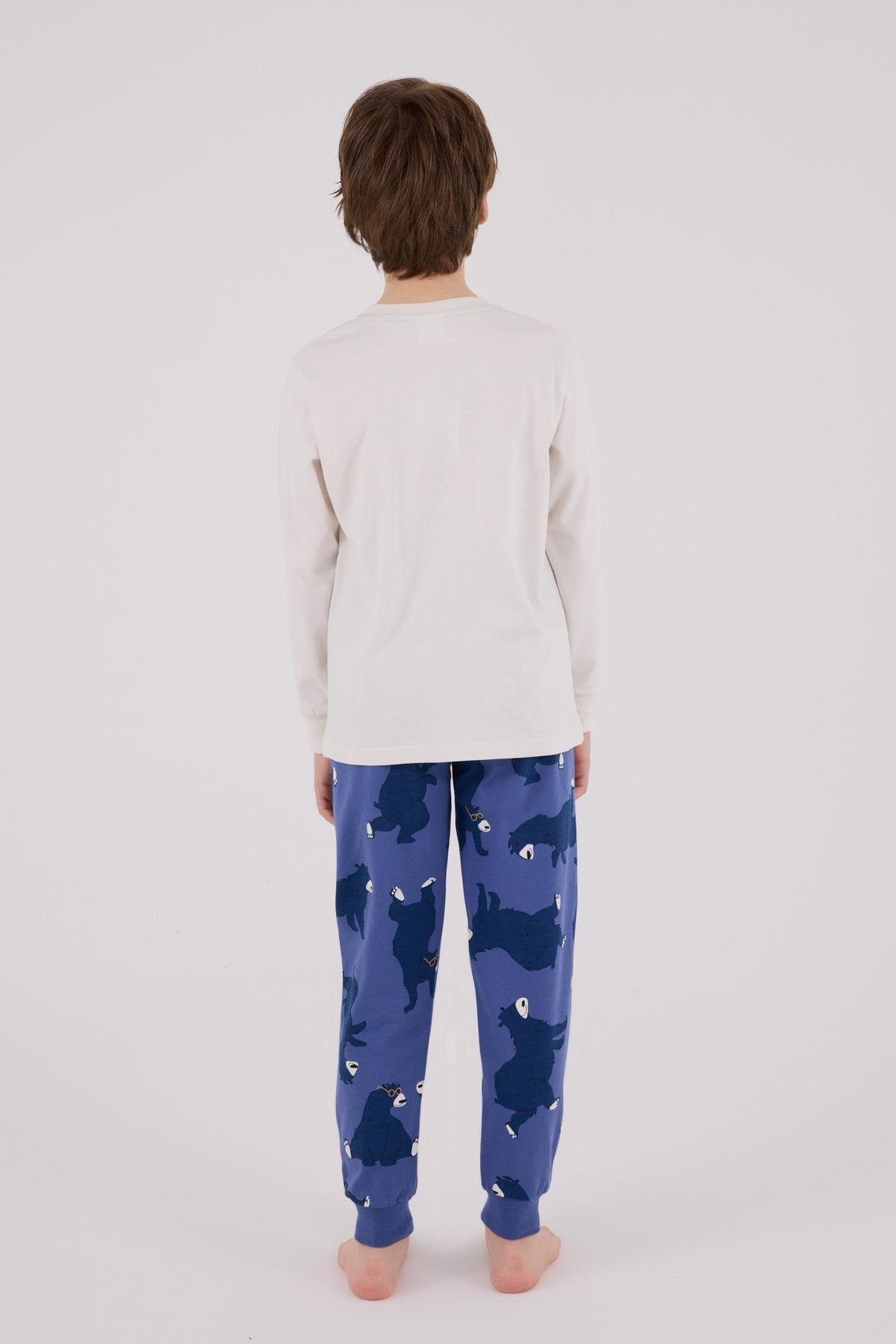 RolyPoly Erkek Çocuk Uzun Kol Pijama Takım Taş