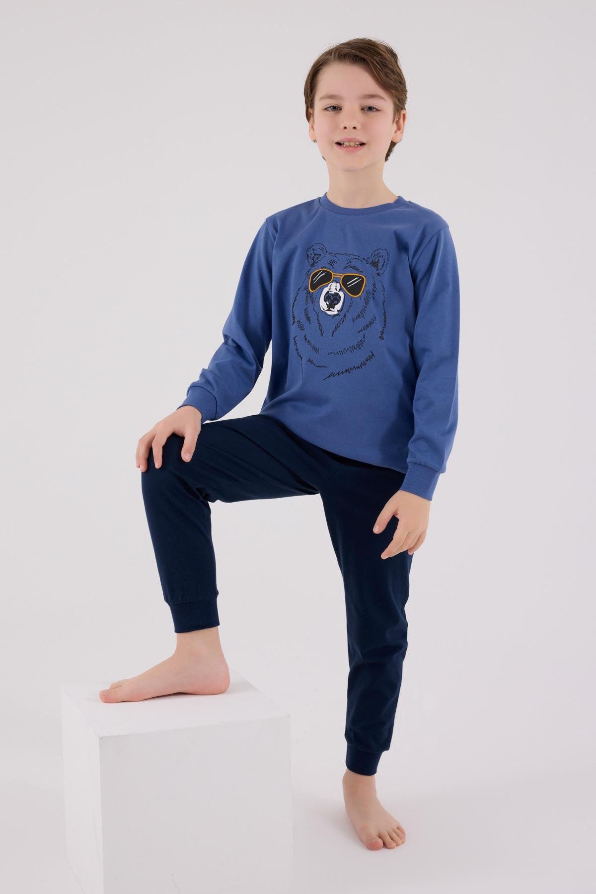 RolyPoly Erkek Çocuk Uzun Kol Pijama Takım Okyanus