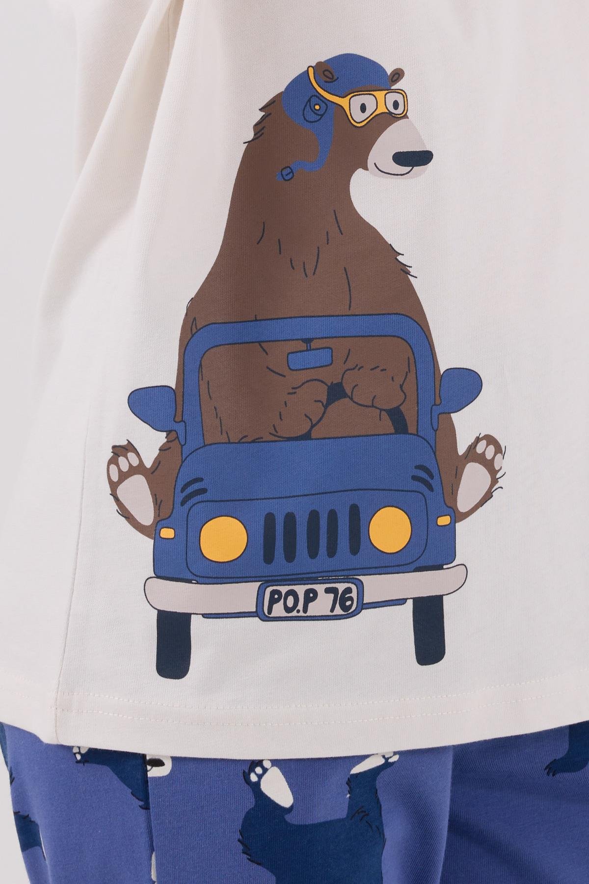 RolyPoly Erkek Çocuk Uzun Kol Pijama Takım Taş
