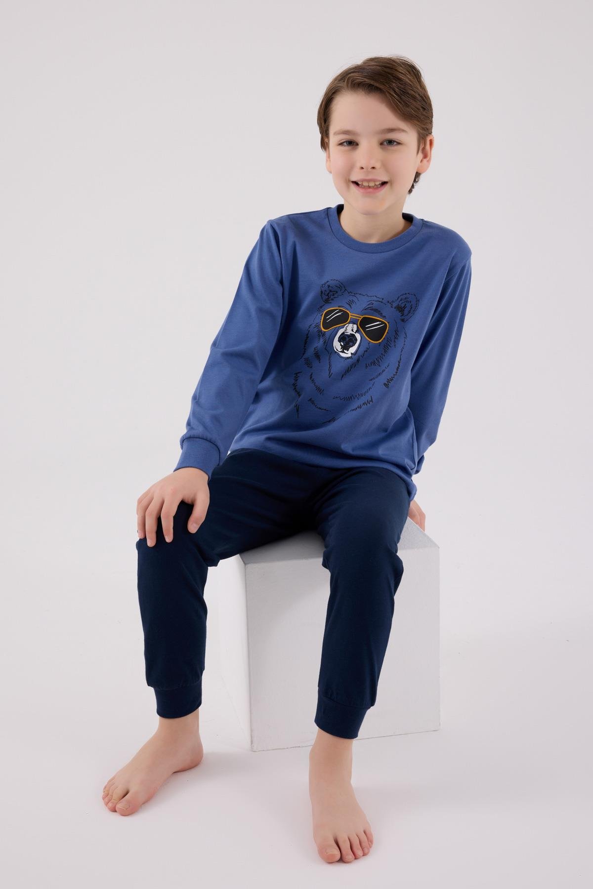 RolyPoly Erkek Çocuk Uzun Kol Pijama Takım Okyanus
