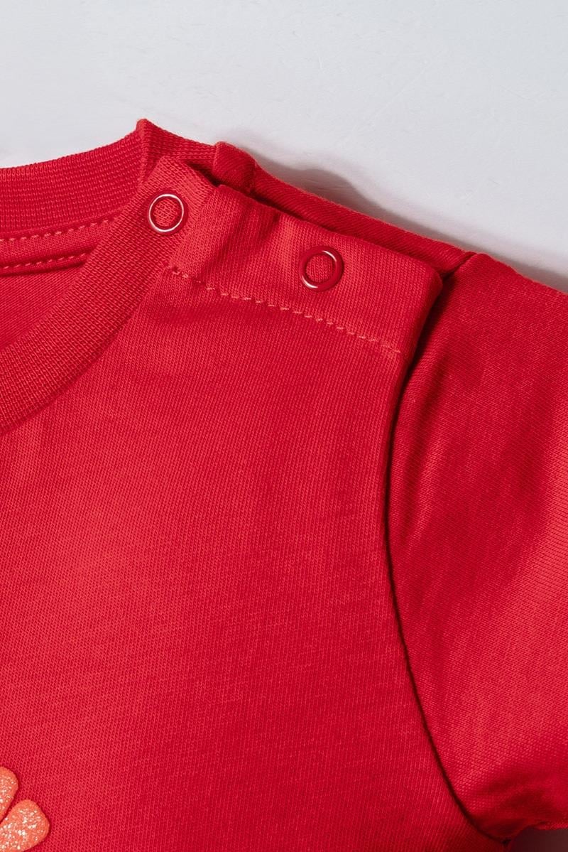 U.S. Polo Assn Kız Bebek  2 li Şort T-şhirt Takım Nar Çiçeği