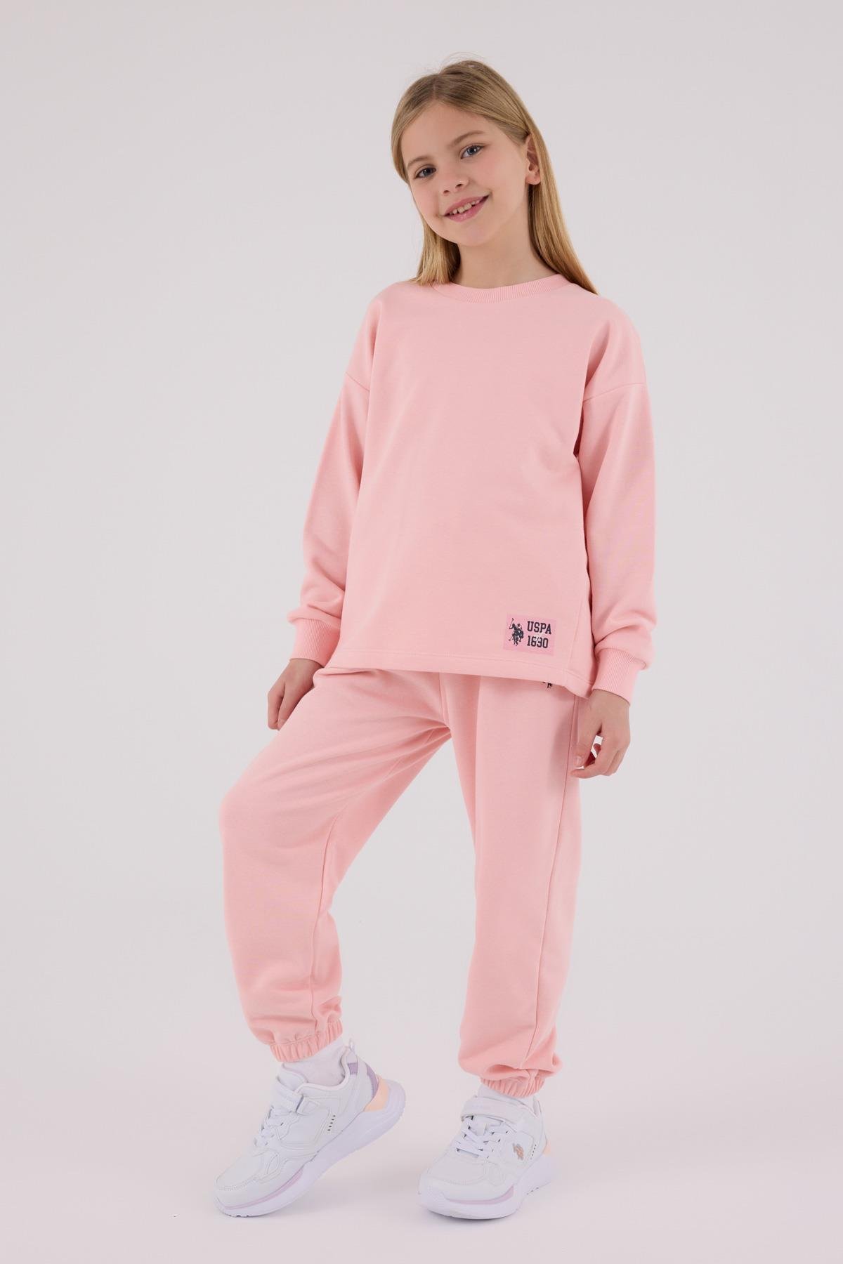 U.S. Polo Assn Kız Çocuk Eşofman Takımı Açık Pembe