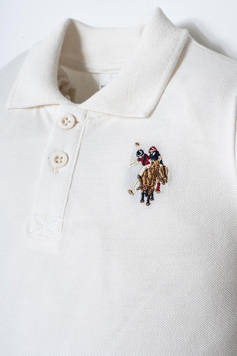 U.S. Polo Assn Erkek Bebek  2 li Şort T-şhirt Takım Beyaz