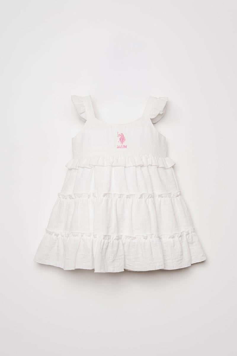 U.S. Polo Assn Kız Bebek Elbise Beyaz