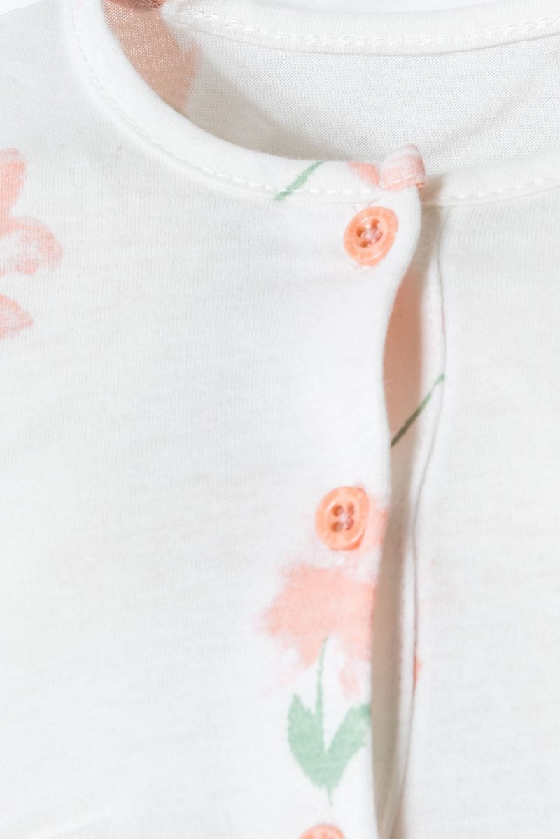 U.S. Polo Assn Kız Bebek Tulum Beyaz -Pudra