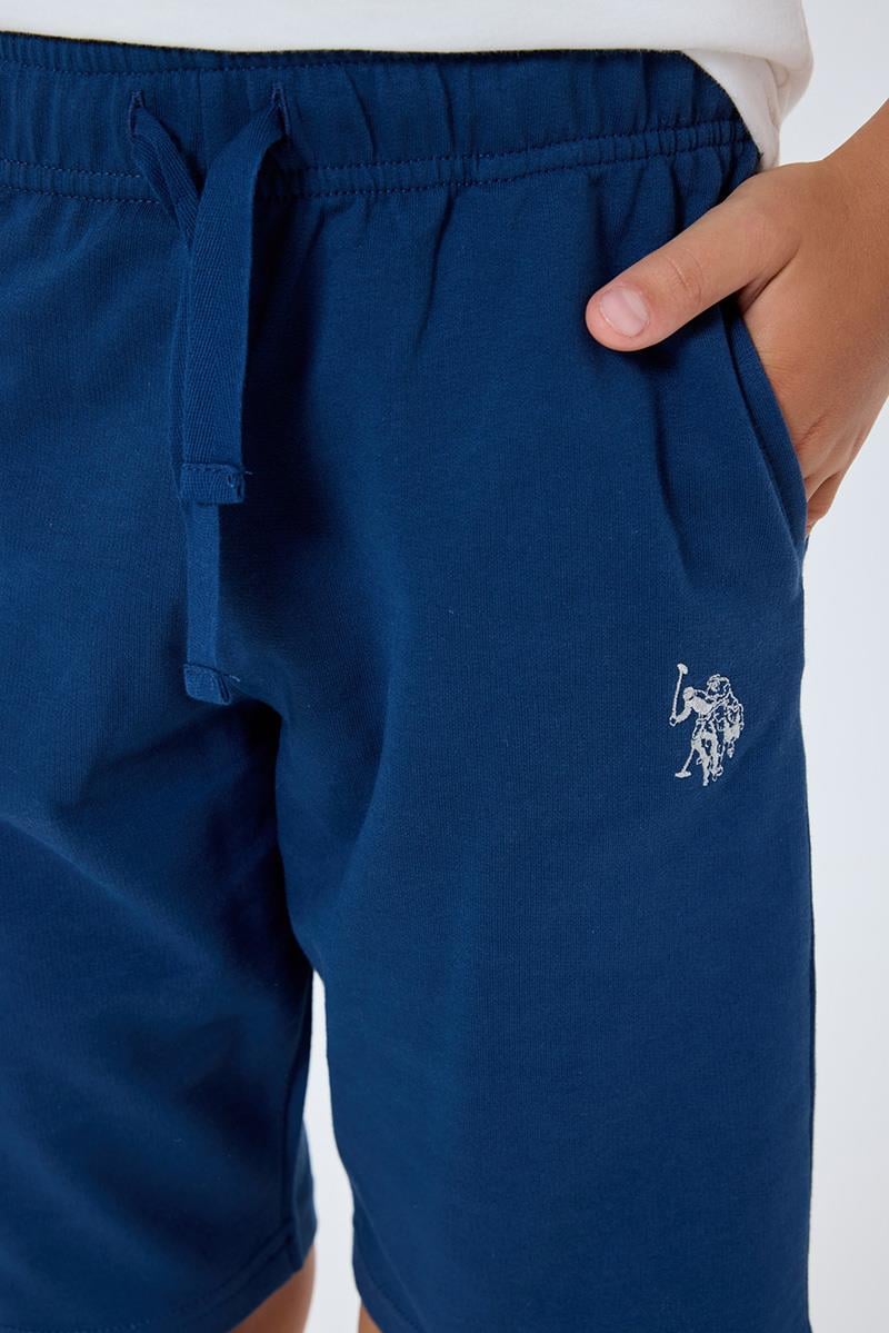 U.S. Polo Assn Erkek Çocuk  2 li Bermuda T-şhirt Takım Beyaz