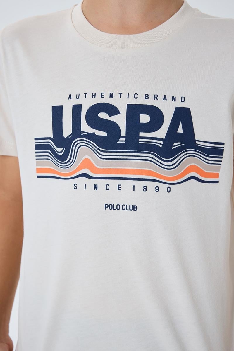 U.S. Polo Assn Erkek Çocuk  Kısa Kollu Pijama Takım Beyaz
