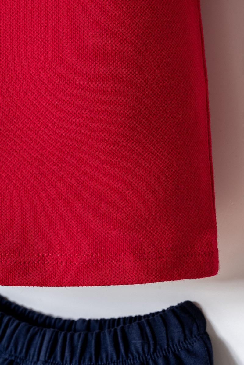 U.S. Polo Assn Erkek Bebek  2 li Şort T-şhirt Takım Kırmızı