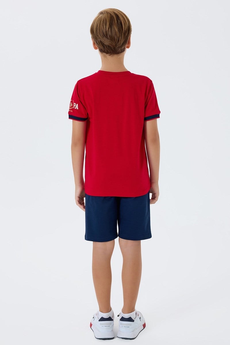 U.S. Polo Assn Erkek Çocuk Bermuda  2'li Takım Kırmızı
