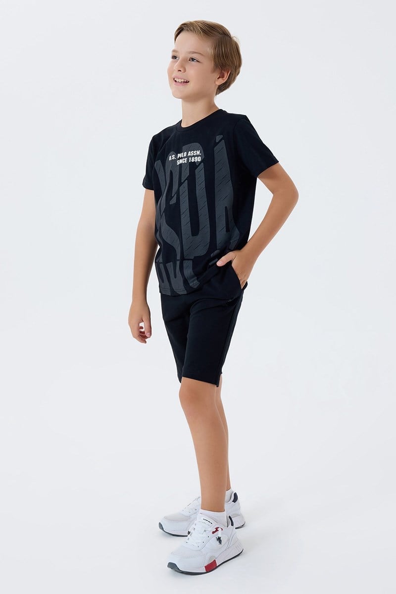 U.S. Polo Assn Erkek Çocuk Bermuda  2'li Takım Siyah