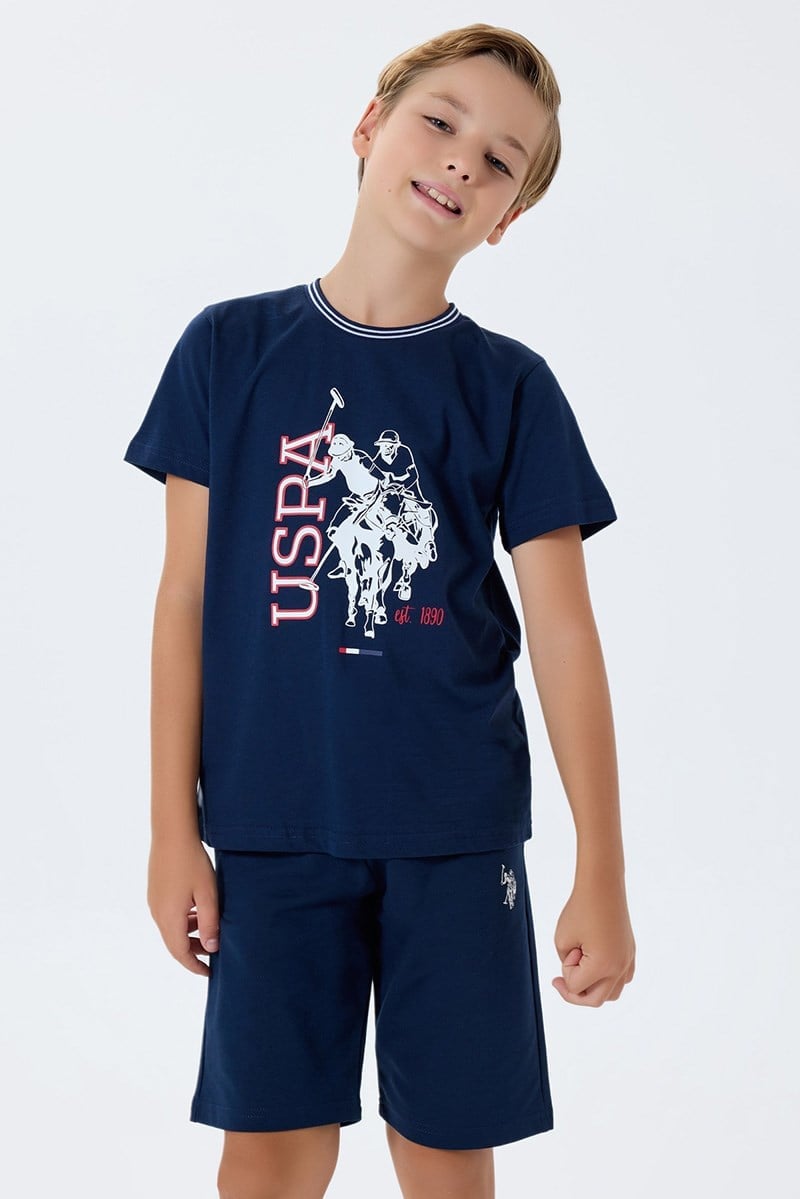 U.S. Polo Assn Erkek Çocuk Bermuda  2'li Takım Lacivert