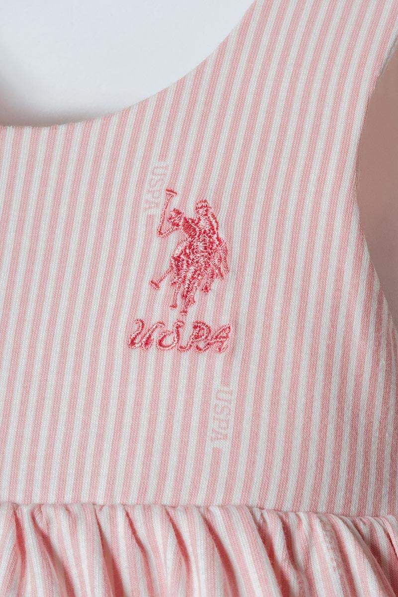 U.S. Polo Assn Kız Bebek Elbise Pembe