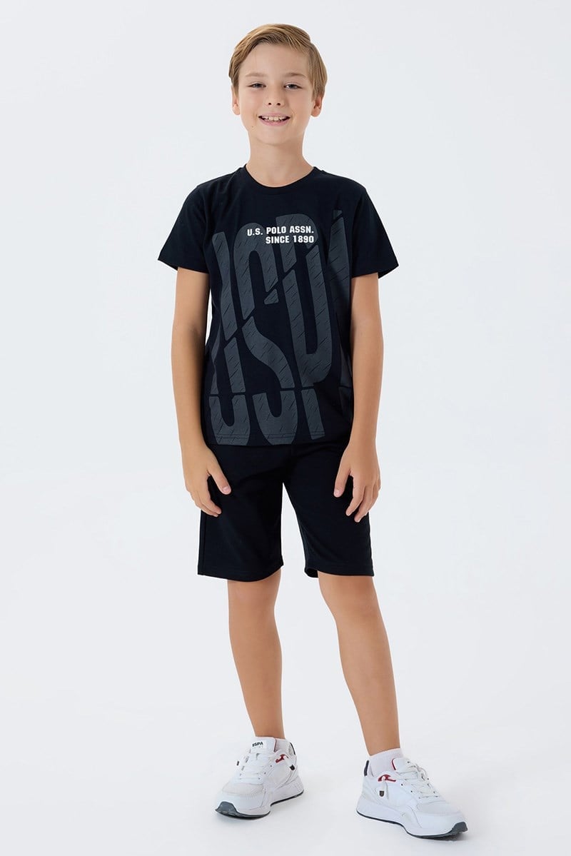 U.S. Polo Assn Erkek Çocuk Bermuda  2'li Takım Siyah