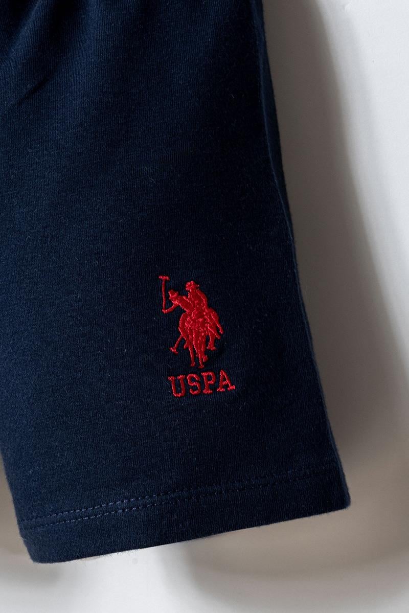 U.S. Polo Assn Erkek Bebek  2 li Şort T-şhirt Takım Kırmızı